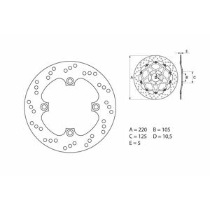 Brembo S.p.A. Serie Oro Runde feste Bremsscheibe