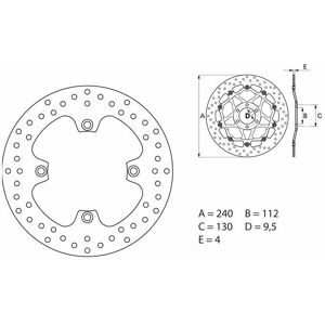 Brembo S.p.A. Serie Oro Runde feste Bremsscheibe