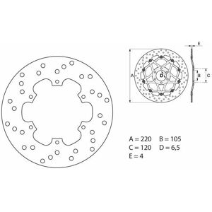 Brembo S.p.A. Serie Oro Runde feste Bremsscheibe