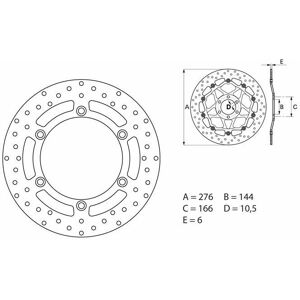 Brembo S.p.A. Serie Oro Runde feste Bremsscheibe