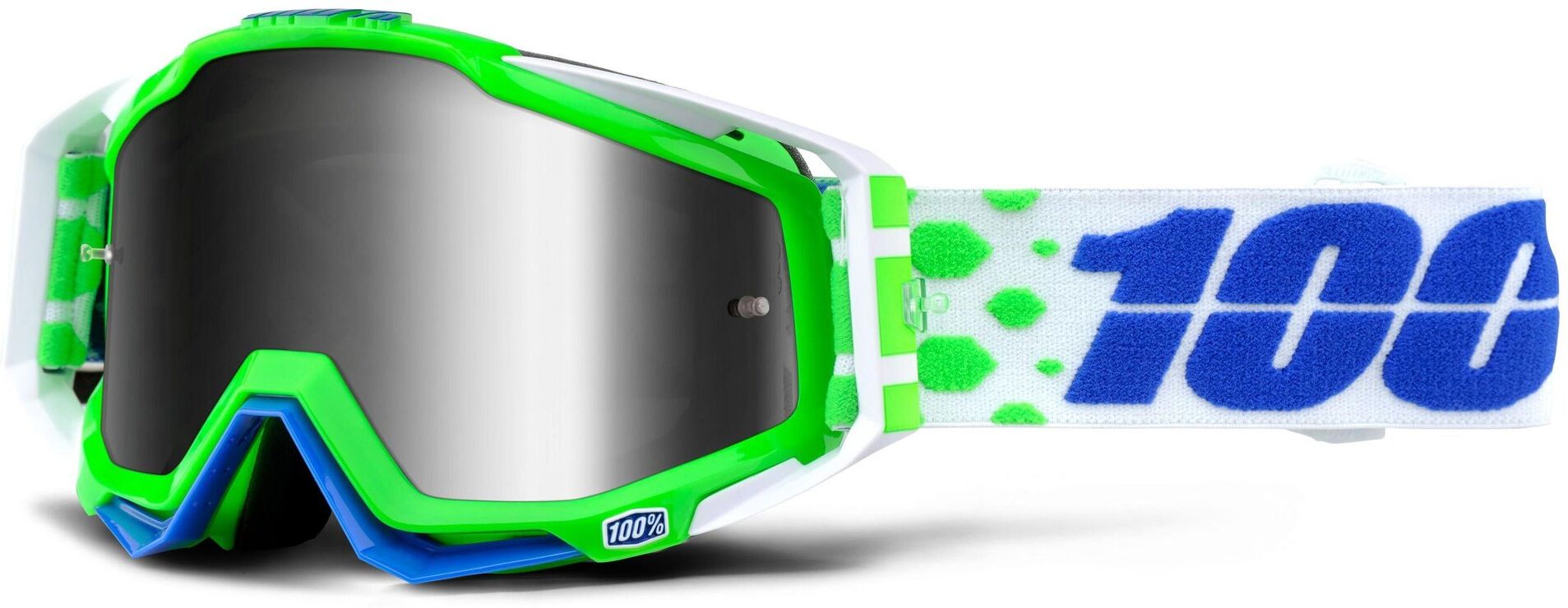 100% Racecraft Extra Motocross Brille Einheitsgröße Grün Blau