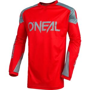 Oneal Matrix Ridewear Motocross Jersey 2XL Grau Rot