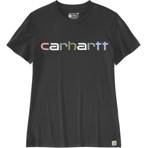 Carhartt Relaxed Fit Lightweight Multi Color Logo Graphic Damen T-Shirt M Schwarz