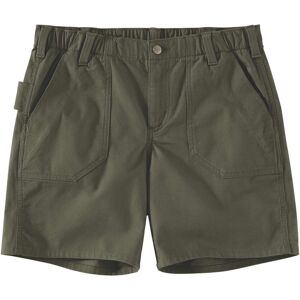 Carhartt Rugged Flex Relaxed Fit Canvas Work Damen Shorts L 34 Grün