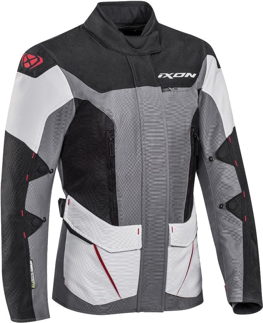 Ixon Sicilia Damen Motorrad Textiljacke XS Schwarz Grau Rot