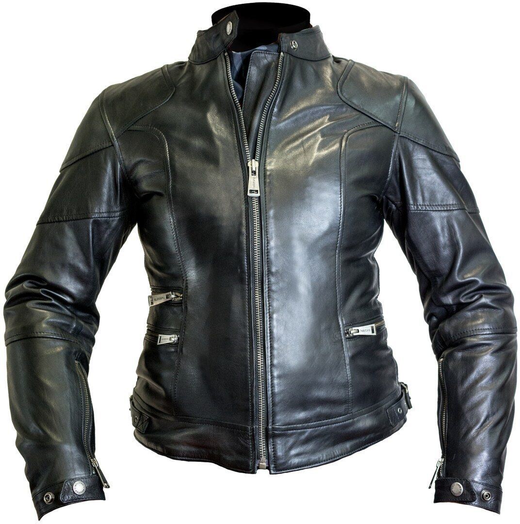 Helstons Pat Damen Motorrad Lederjacke M Schwarz