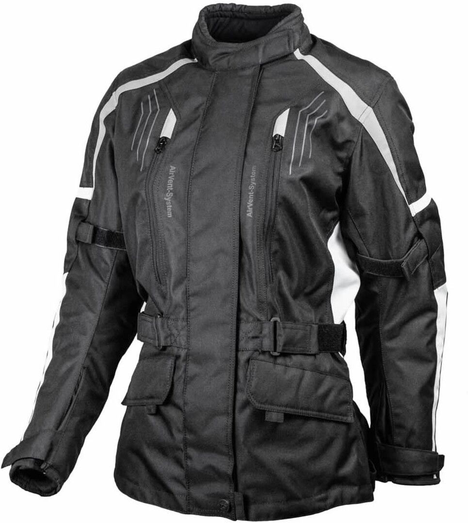 GMS Dayton Damen Motorrad Textiljacke S Schwarz Grau