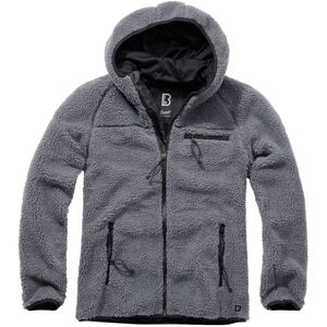 Brandit Teddyfleece Worker Jacke M Schwarz Grau