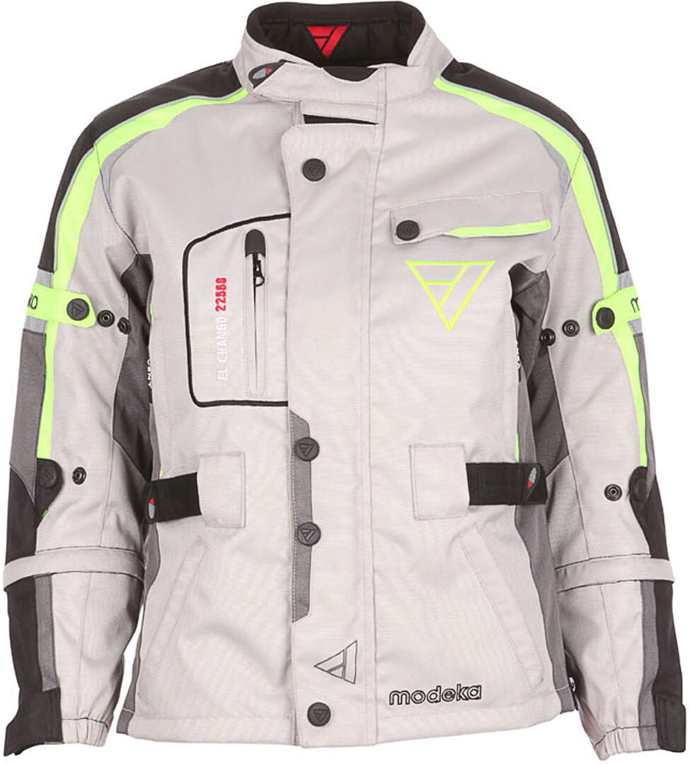 Modeka El Chango Kinder Textiljacke XS 140 Grau