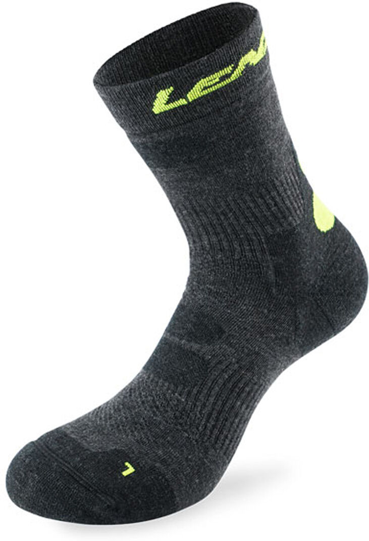 Lenz Trekking 8.1 Socken 35 36 37 38 Grau Gelb