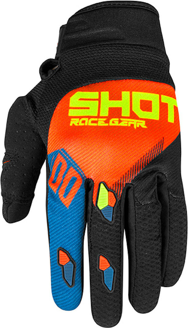 Shot Neon Contact Trust Motocross Handschuhe 3XL Blau Orange