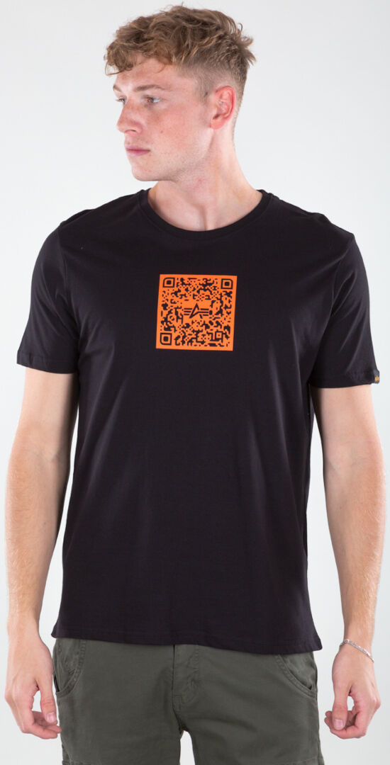 Alpha Industries QR Code T-Shirt XS Schwarz Orange