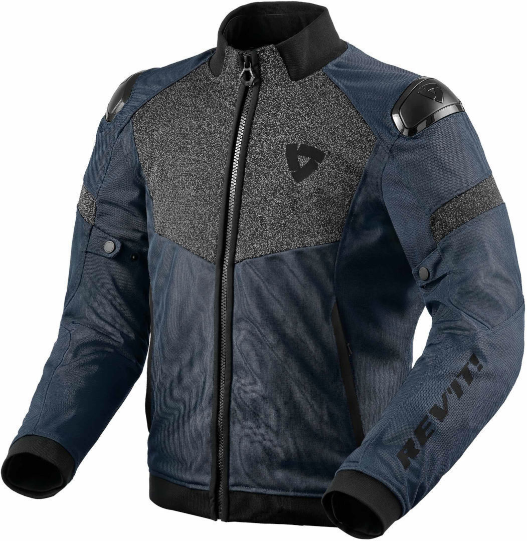 Revit Action H2O Motorrad Textiljacke L Schwarz Blau