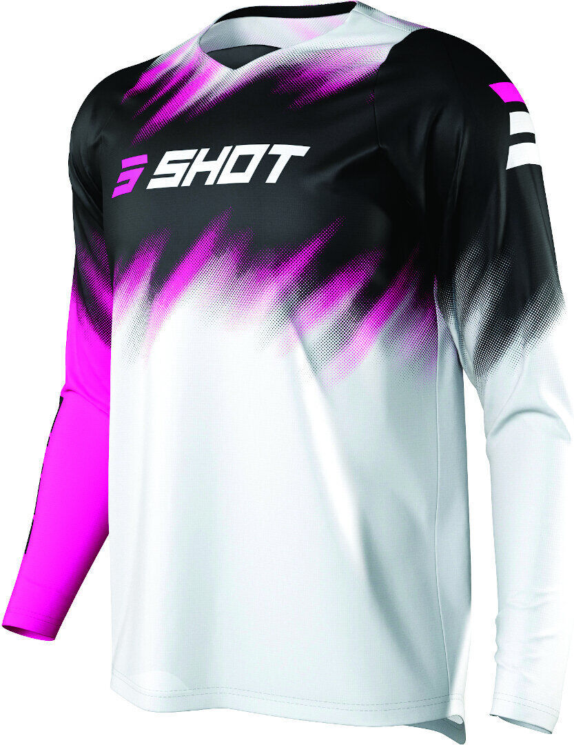 Shot Devo Versus Kinder Motocross Jersey 6 - 7 Schwarz Pink