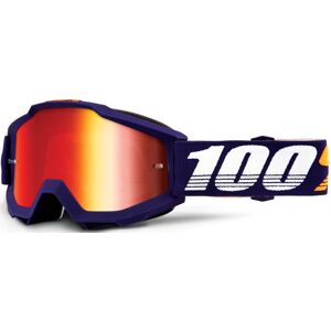 100% Accuri Extra Grib Motocross Brille Einheitsgröße Weiss Blau