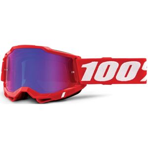 100% Accuri II Extra Motocross Brille Einheitsgröße Weiss Rot