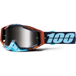 100% Racecraft Extra Ergono Motocross Brille Einheitsgröße Schwarz Blau