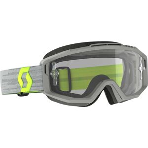 Scott Split OTG grau/gelbe Motocross Brille Einheitsgröße transparent