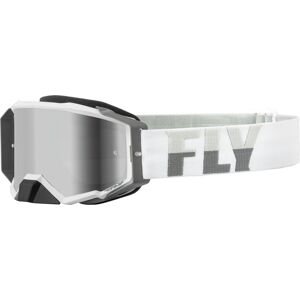 Fly Racing Zone Pro Motocross Brille  Grau Weiss