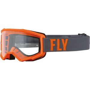Fly Racing Focus Jugend Motocross Brille  Grau Orange