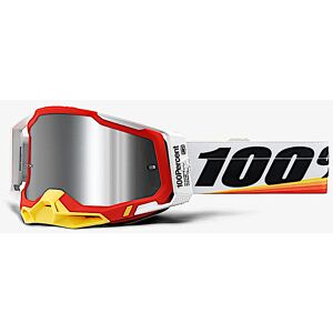 100% Racecraft II Arsham Motocross Brille Einheitsgröße Weiss Gelb Orange