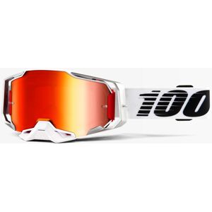 100% Armega Essential Chrome Motocross Brille  Schwarz Weiss