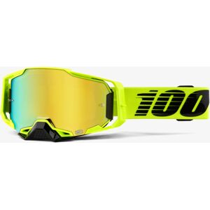 100% Armega Essential Chrome Motocross Brille  Schwarz Gelb