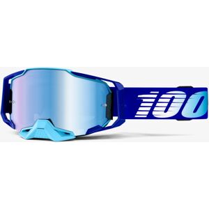 100% Armega Essential Chrome Motocross Brille  Blau