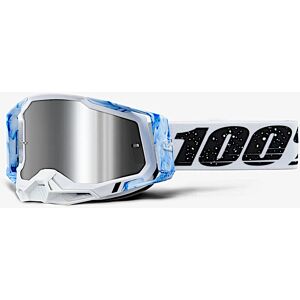 100% Racecraft II Mixos Motocross-Brille  Weiss Blau