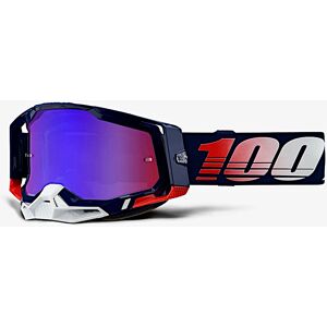 100% Racecraft II Republic Motocross-Brille  Rot Blau