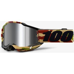 100% Accuri II Mission Motocross Brille  Schwarz Grau Grün Braun