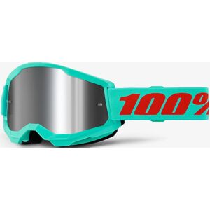 100% Strata 2 Essential Chrome Motocross Brille  Blau