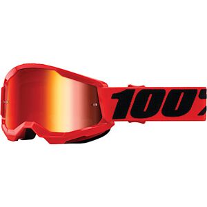 100% Strata 2 Essential Chrome Jugend Motocross Brille  Rot