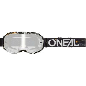 Oneal B-10 Attack Motocross Brille Einheitsgröße Schwarz Weiss