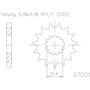 ESJOT Kettenritzel, 14 Zähne