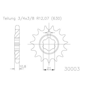 ESJOT Kettenritzel, 14 Zähne