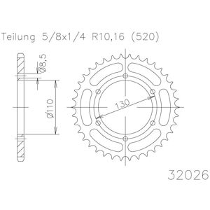 ESJOT Kettenrad, 45 Zähne