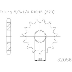 ESJOT Kettenritzel, 13 Zähne