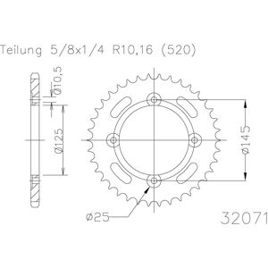 ESJOT Kettenrad, 45 Zähne