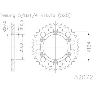 ESJOT Kettenrad, 45 Zähne