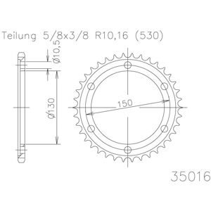 ESJOT Kettenrad, 38 Zähne