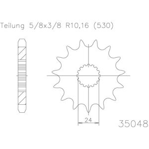 ESJOT Kettenritzel, 17 Zähne