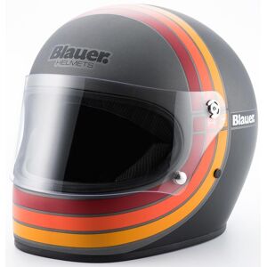 Blauer 80's Helm XL Silber