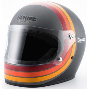 Blauer 80's Helm M Silber