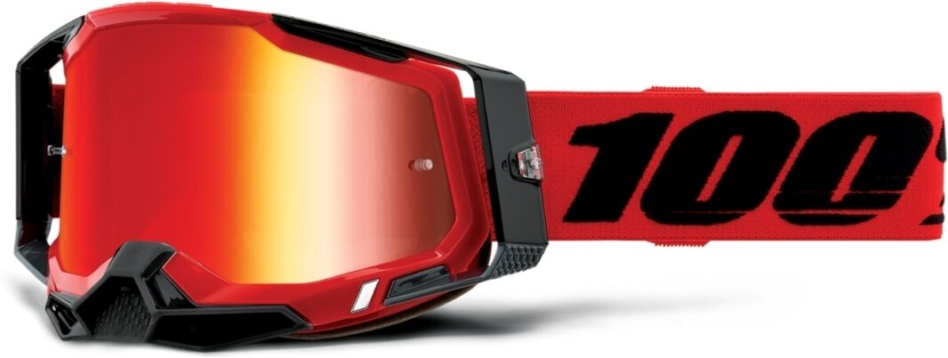 100% Racecraft II Motocross Brille Einheitsgröße Schwarz Rot