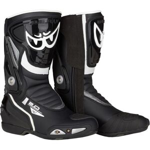 Berik Shaft 2.0 Motorradstiefel 47 Schwarz Grau Weiss