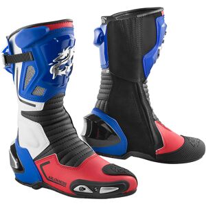 Arlen Ness Sugello Motorradstiefel 47 Weiss Rot Blau