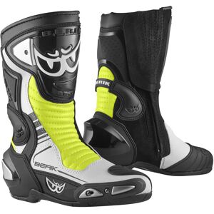 Berik Race-X EVO Motorradstiefel 39 Schwarz Weiss Gelb