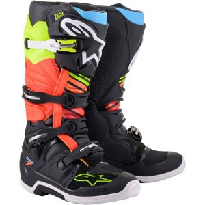 Alpinestars Tech 7 Motocross Stiefel 49 50 Schwarz Rot Gelb