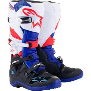 Alpinestars Tech 7 Motocross Stiefel 42 Schwarz Weiss Blau